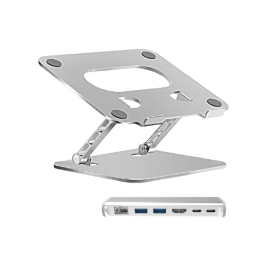 OEM/ODM Adjustable Laptop stand WITH removable HUB
